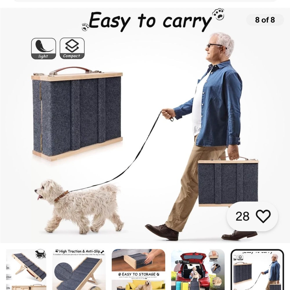 Portable Pet Ramp with Handle my dog wouldn’t go on it